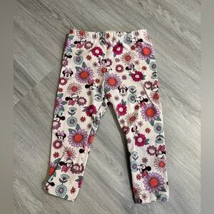 Disney Floral Print Kids Leggings - Pink and Purple